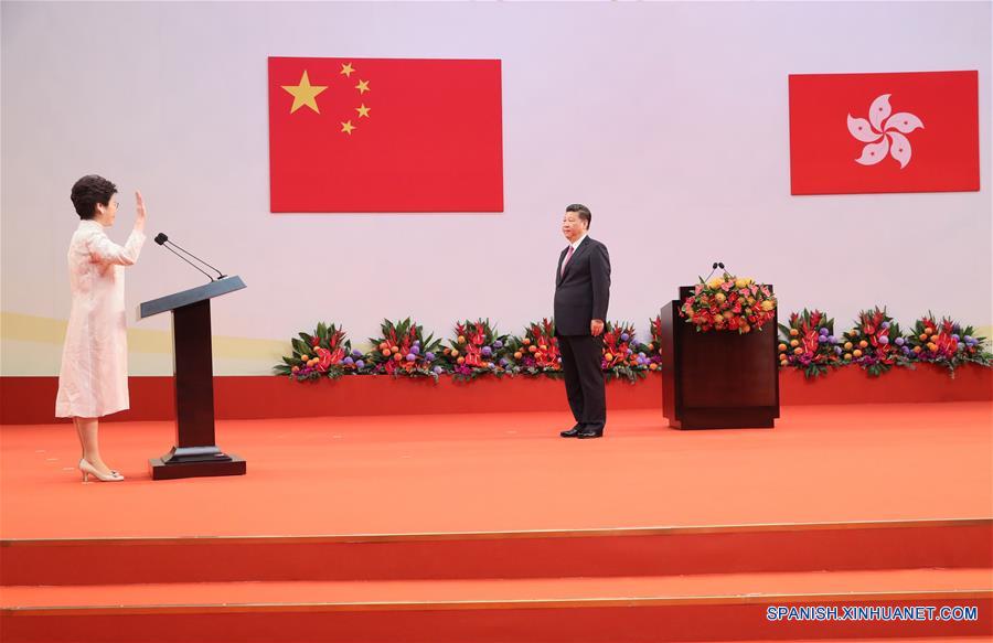 (1)CHINA-HONG KONG-POLITICA-XI JINPING