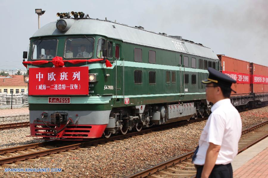 Los servicios de tren de carga entre Weihai, ciudad costera en la provincia oriental china de Shandong, y la localidad alemana de Hamburgo entraron hoy sábado en funcionamiento.