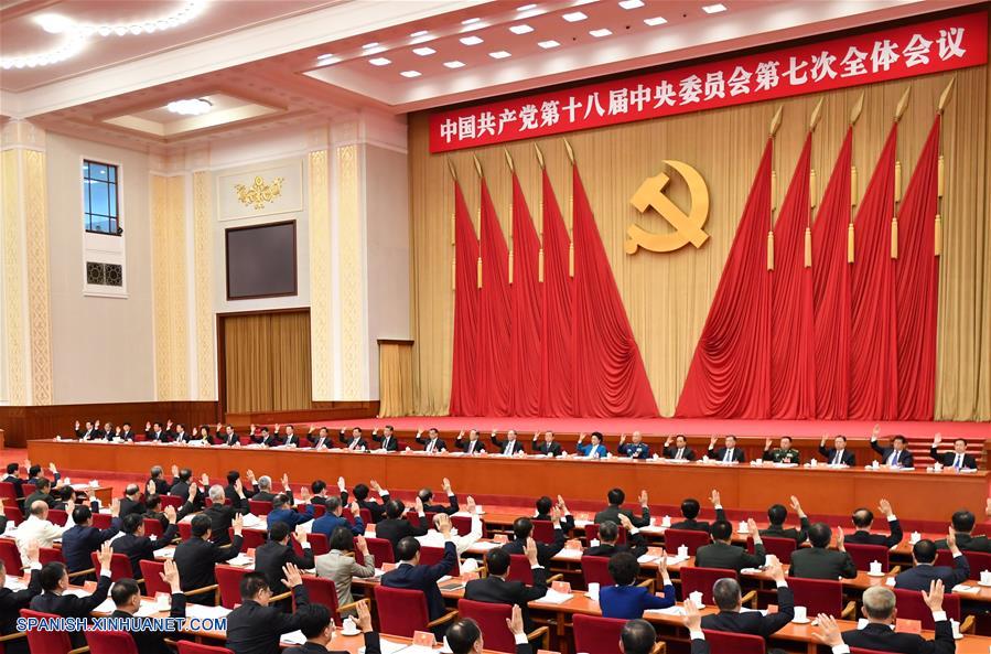 La séptima sesión plenaria de cuatro días de duración del XVIII Comité Central del Partido Comunista de China (PCCh) concluyó hoy sábado en Beijing con la emisión de un comunicado.