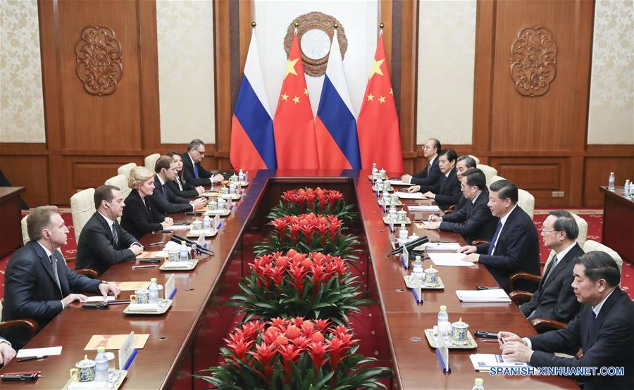 CHINA-BEIJING-XI JINPING-RUSSIAN PM-MEETING (CN)