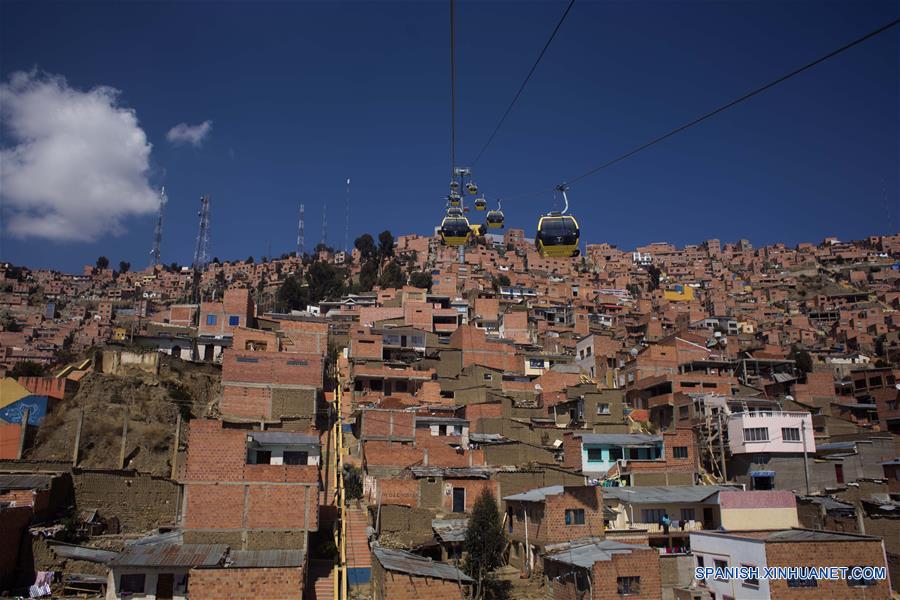 (4)BOLIVIA-LA PAZ-INDUSTRIA-TELEFERICO-SERIE