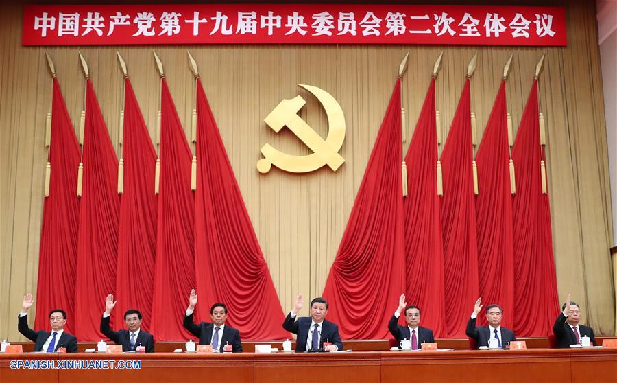 El Comité Central del Partido Comunista de China propuso hoy incluir el pensamiento de Xi Jinping sobre el socialismo con peculiaridades chinas de la nueva época en la Constitución del país.