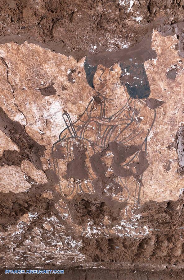 （图文互动）（2）陕西发现现存最早唐墓山水屏风壁画