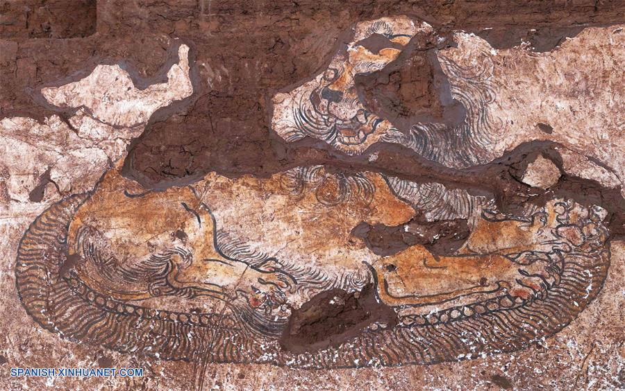 （图文互动）（3）陕西发现现存最早唐墓山水屏风壁画