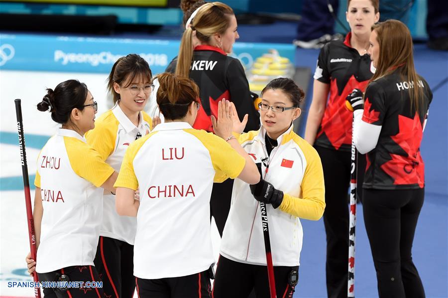 China logró mantener una pequeña posibilidad de ingresar a las semifinales al superar hoy a Canadá por 7-5 en la sesión de todos contra todos del curling femenino en los Juegos Olímpicos de Invierno 2018, que se realizan en el condado surcoreano de PyeongChang.