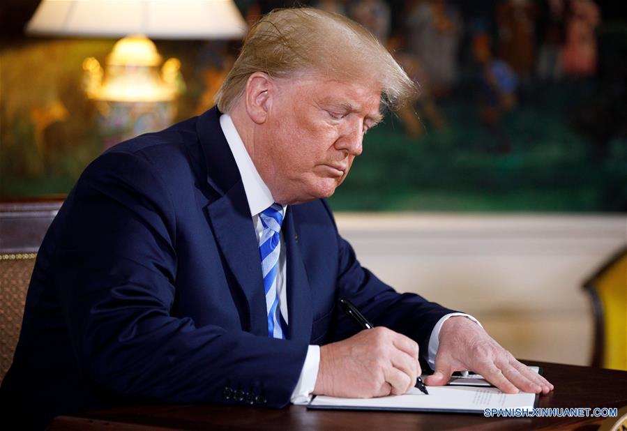 (1)EEUU-WASHINGTON-TRUMP-ACUERDO NUCLAR DE IRAN-RETIRO