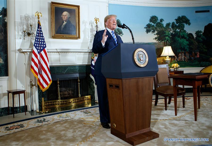 (4)EEUU-WASHINGTON-TRUMP-ACUERDO NUCLEAR DE IRAN-RETIRO