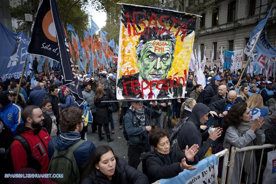 (1)ARGENTINA-BUENOS AIRES-PROTESTA-FMI