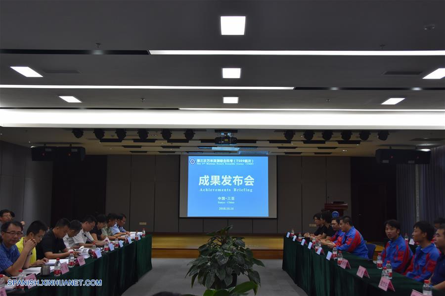 CHINA-HAINAN-INVESTIGACION CIENTIFICA EN AGUAS PROFUNDAS-REGRESO
