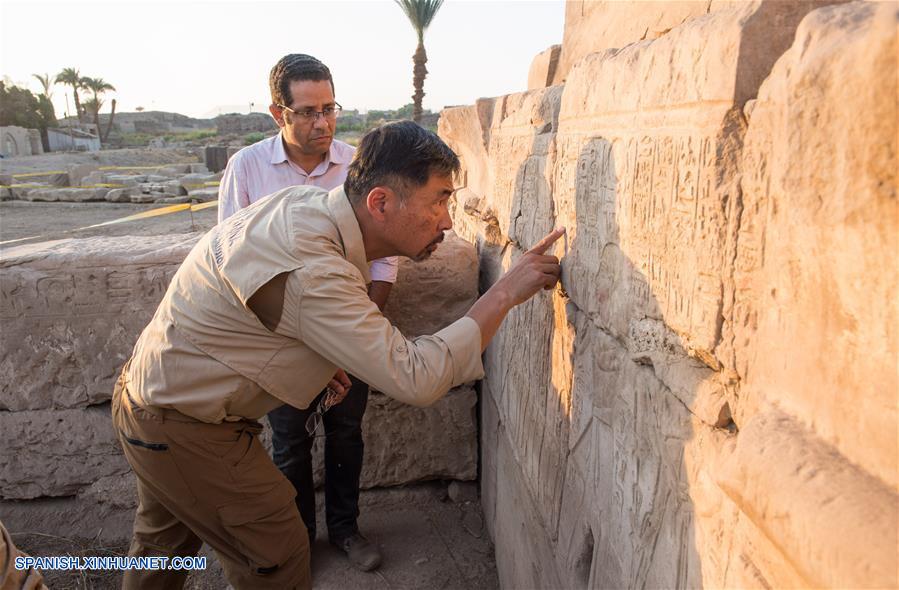 EGIPTO-LUXOR-TEMPLO DE MONTU-CHINA-ARQUEOLOGIA-EXCAVACION-MISION CONJUNTA