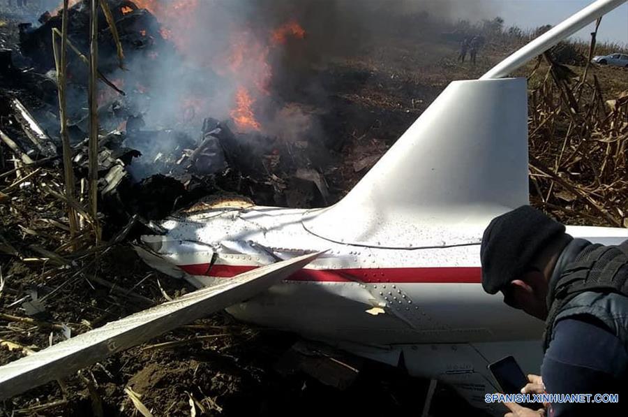MEXICO-PUEBLA-ACCIDENTE AEREO
