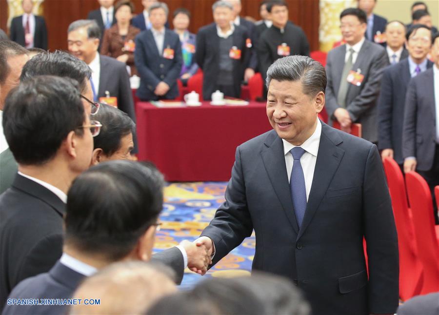 (DOS SESIONES) CHINA-BEIJING-XI JINPING-CCPPCH-PANEL DE DELIBERACION CONJUNTO