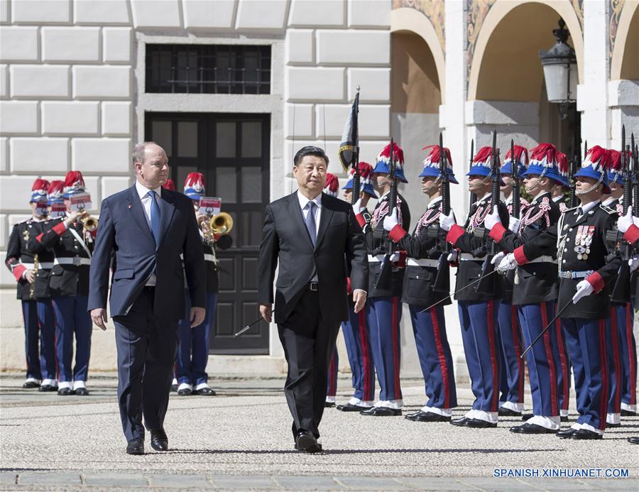 MONACO-XI JINPING-PRINCIPE ALBERTO II-CONVERSACIONES