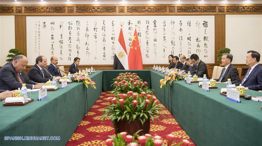 (BRF)CHINA-BEIJING-WANG YANG-EGYPTIAN PRESIDENT-MEETING (CN)