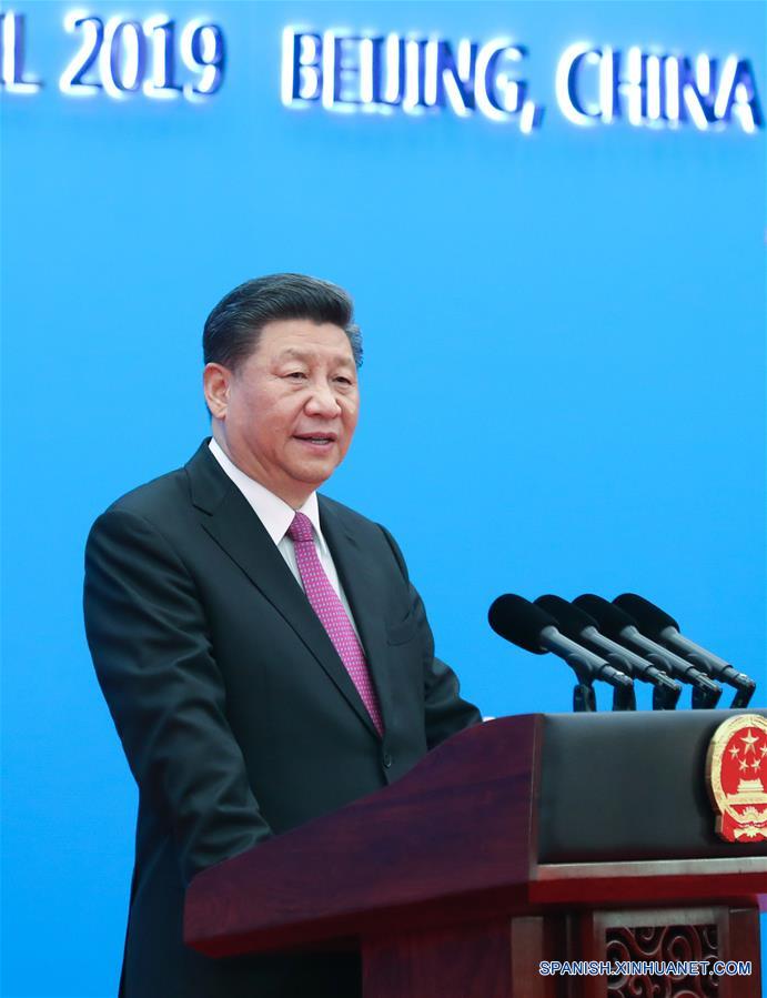 CHINA-BEIJING-FORO DE LA FRANJA Y LA RUTA-MESA REDONDA DE LIDERES-XI JINPING-CONFERENCIA DE PRENSA