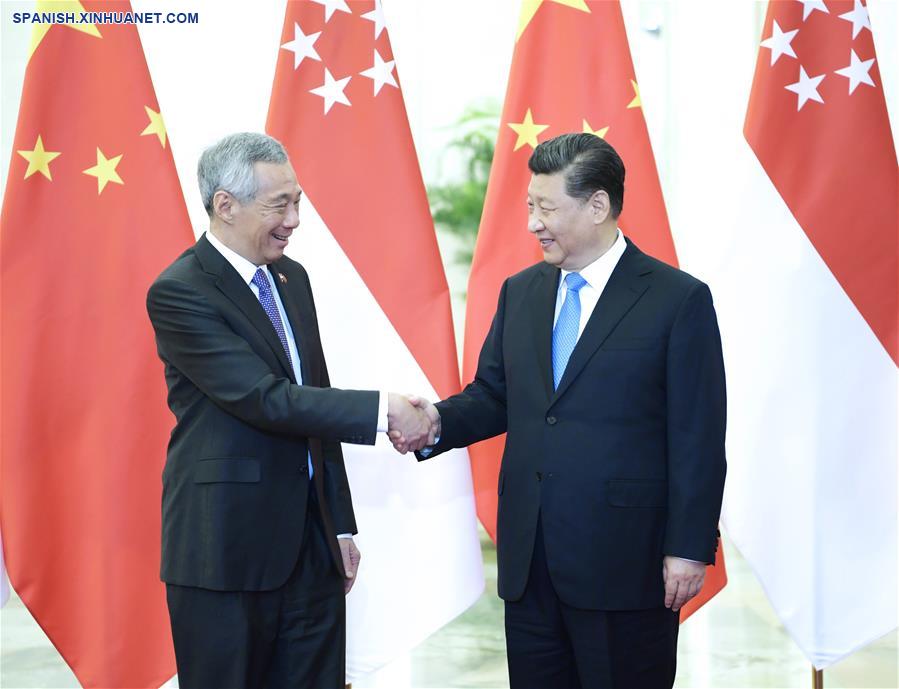 CHINA-BEIJING-XI JINPING-SINGAPOREAN PM-MEETING (CN)