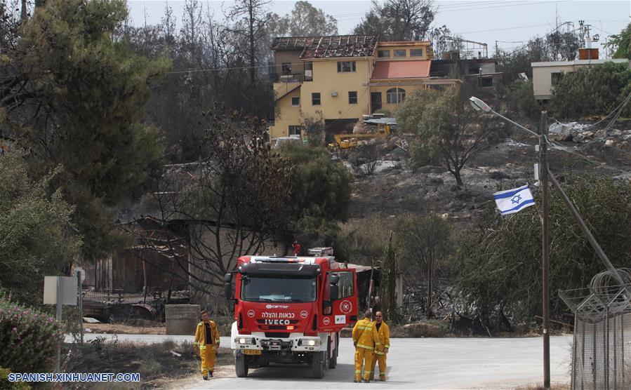 ISRAEL-MEVO MODI IM-INCENDIO-DAÑOS