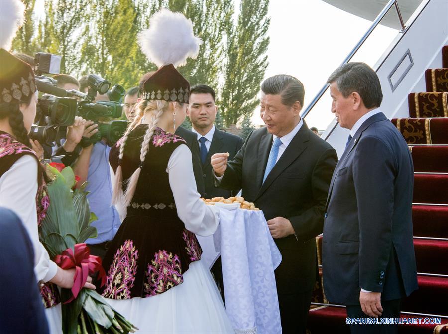 KIRGUISTAN-BISHKEK-CHINA-XI JINPING-LLEGADA