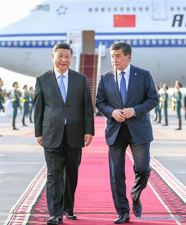 KIRGUISTAN-BISHKEK-CHINA-XI JINPING-LLEGADA