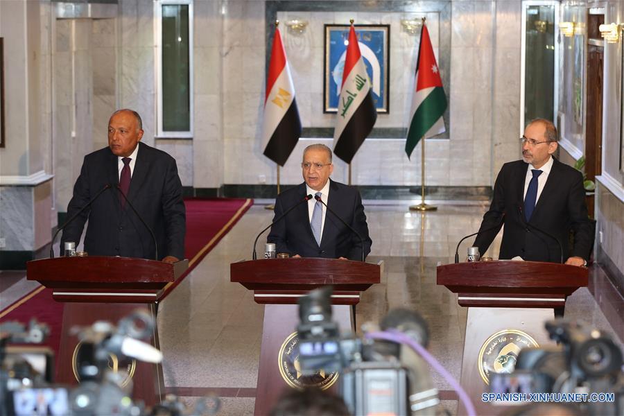 （国际）（1）伊拉克、埃及和约旦外长商讨中东地区局势等问题