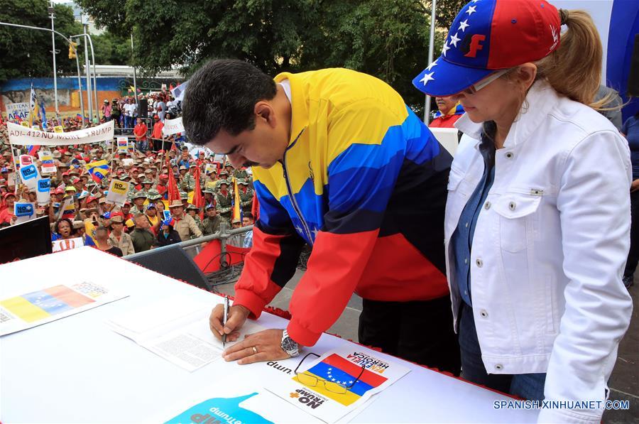 VENEZUELA-CARACAS-EEUU-BLOQUEO-MANIFESTACION