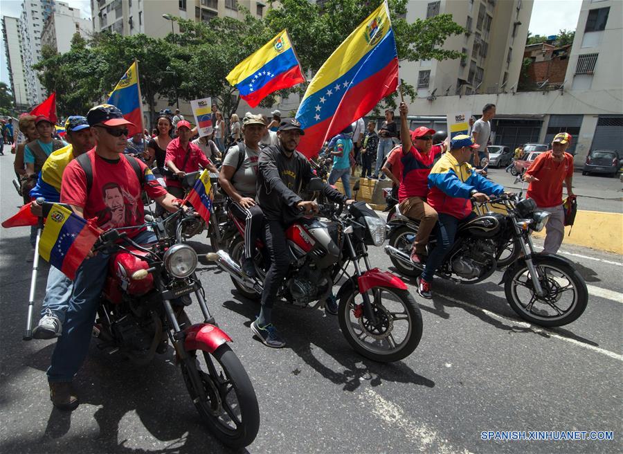 VENEZUELA-CARACAS-EEUU-BLOQUEO-MANIFESTACION