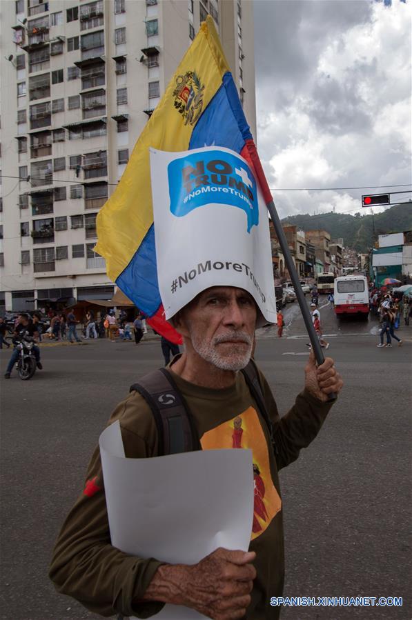 VENEZUELA-CARACAS-EEUU-BLOQUEO-MANIFESTACION