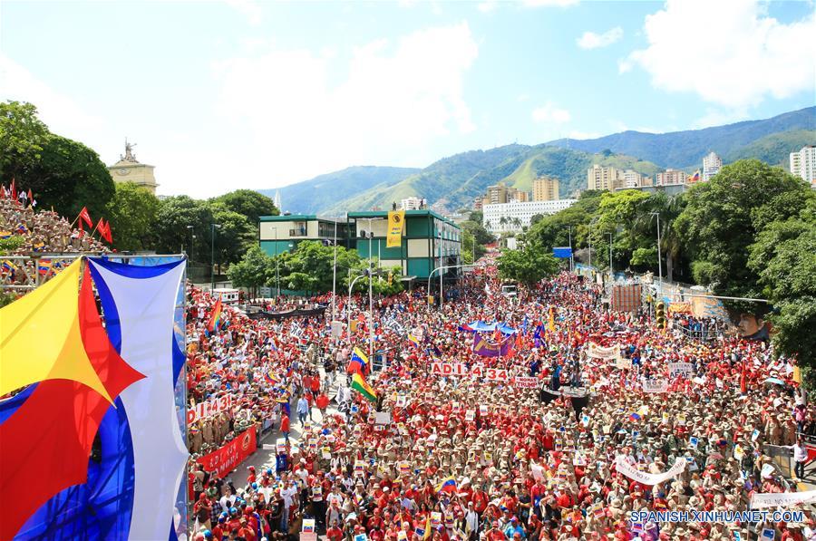 VENEZUELA-CARACAS-EEUU-BLOQUEO-MANIFESTACION