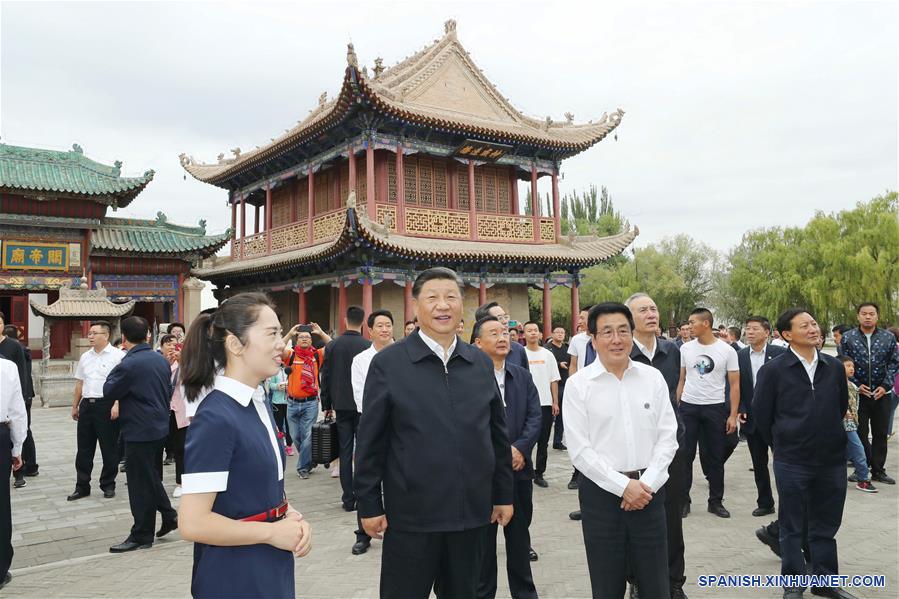 CHINA-GANSU-XI JINPING-INSPECCION