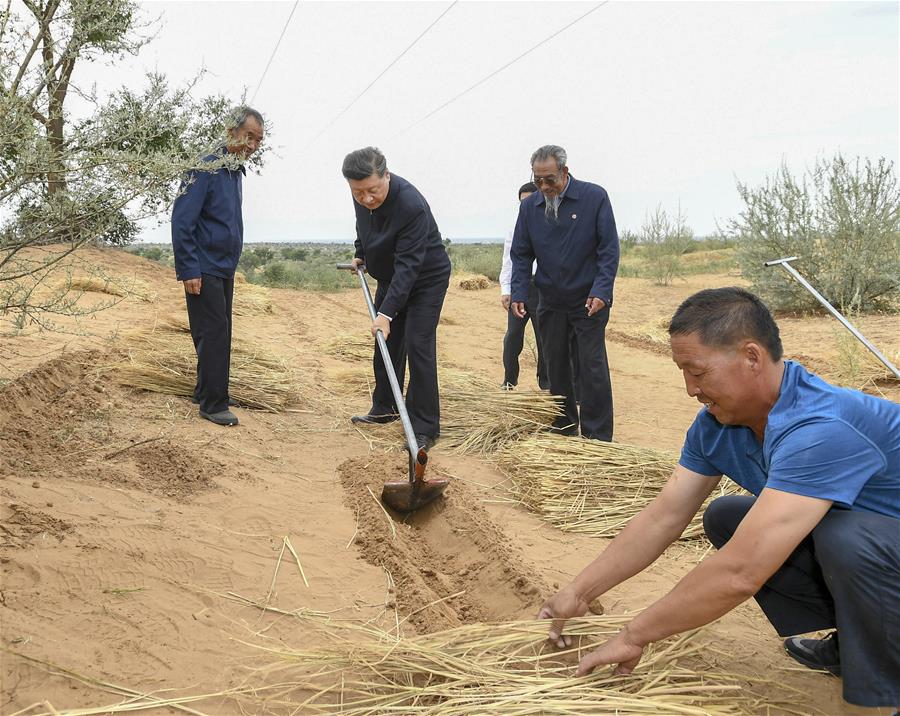 CHINA-GANSU-WUWEI-XI JINPING-INSPECTION (CN)