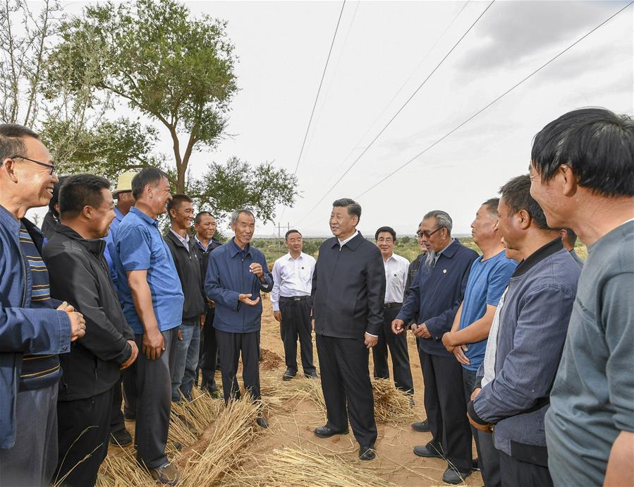 CHINA-GANSU-WUWEI-XI JINPING-INSPECTION (CN)