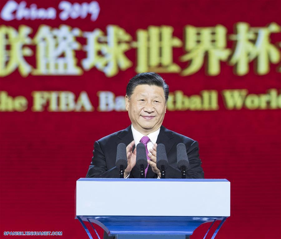 CHINA-BEIJING-XI JINPING-COPA DEL MUNDO DE BALONCESTO FIBA-CEREMONIA DE INAUGURACION