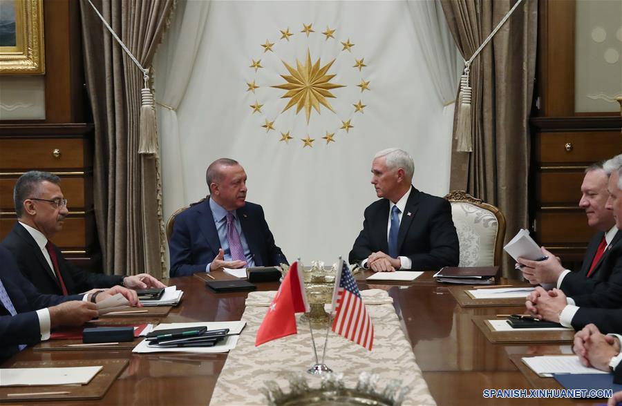 TURQUIA-ANKARA-EEUU-ERDOGAN-PENCE-REUNION