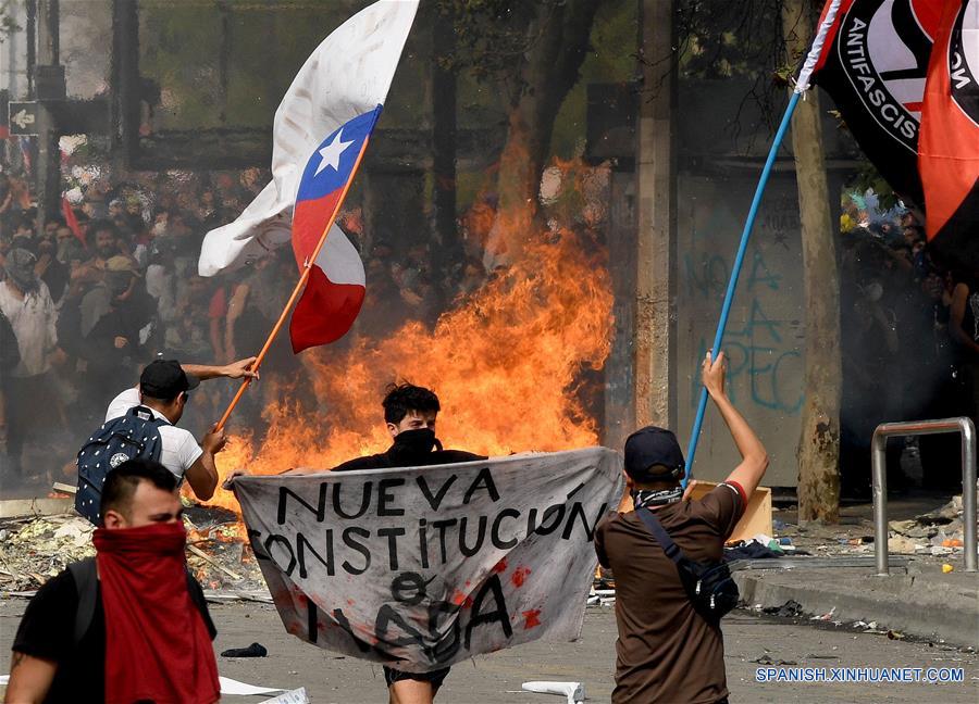 CHILE-SANTIAGO-MANIFESTACION-TRANSPORTE