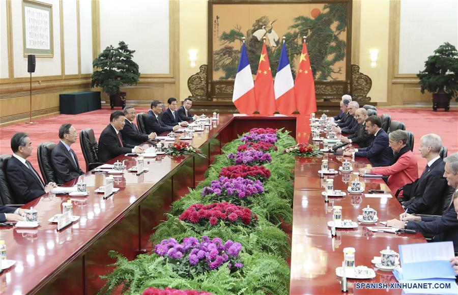 CHINA-BEIJING-XI JINPING-FRANCIA-MACRON-CONVERSACIONES