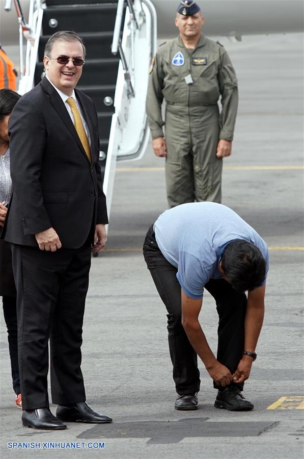 MEXICO-CIUDAD DE MEXICO-BOLIVIA-EVO MORALES-LLEGADA