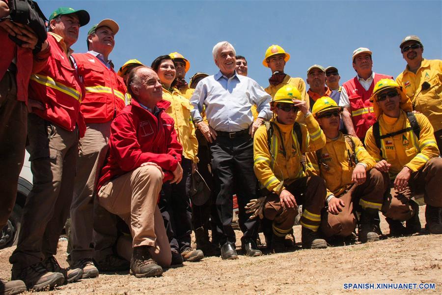 CHILE-VALPARAISO-PI&Ntilde;ERA-COMBATE A INCENDIOS FORESTALES