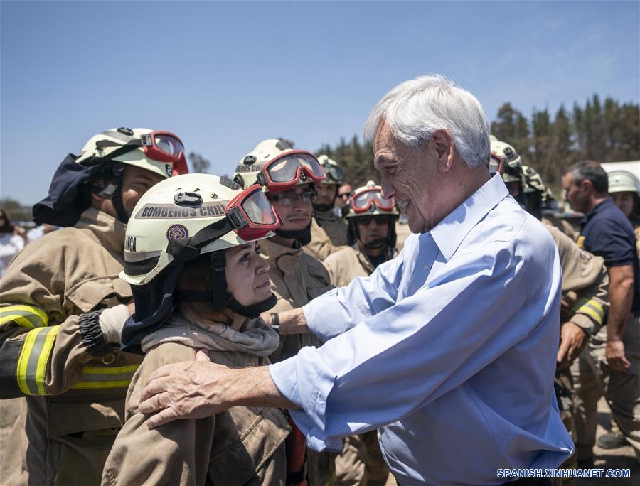 CHILE-VALPARAISO-PIÑERA-COMBATE A INCENDIOS FORESTALES