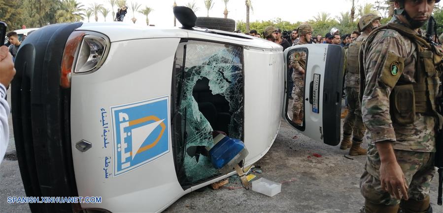 LIBANO-TRIPOLI-EDIFICIO COLAPSO-PROTESTA