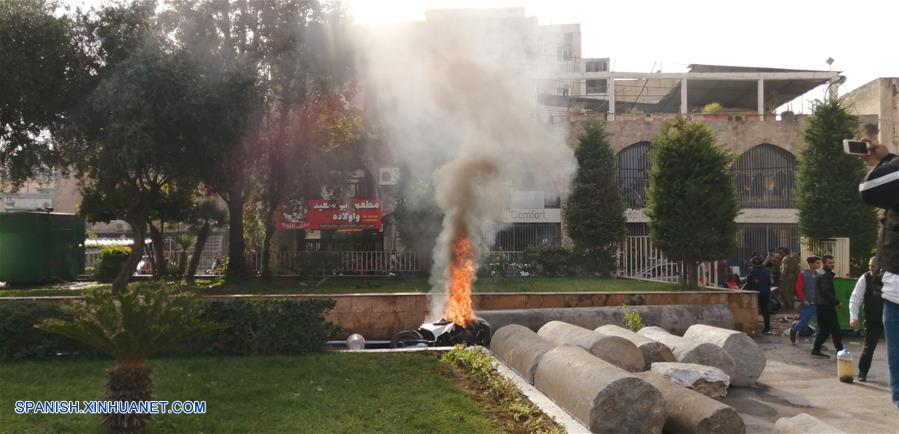 LIBANO-TRIPOLI-EDIFICIO COLAPSO-PROTESTA
