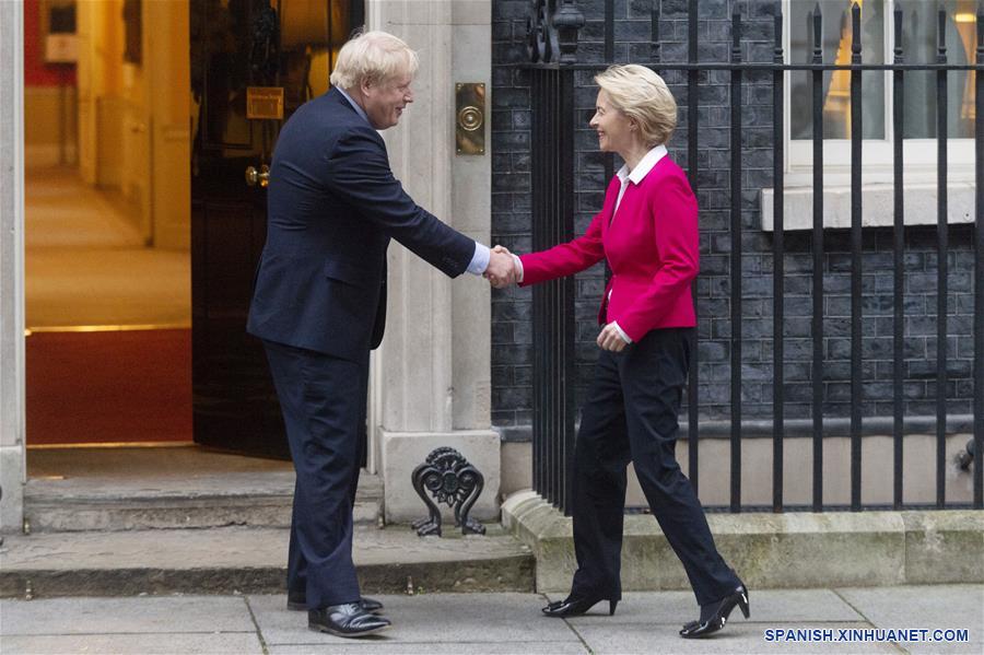 REINO UNIDO-LONDRES-UE-URSULA VON DER LEYEN-BORIS JOHNSON-REUNION