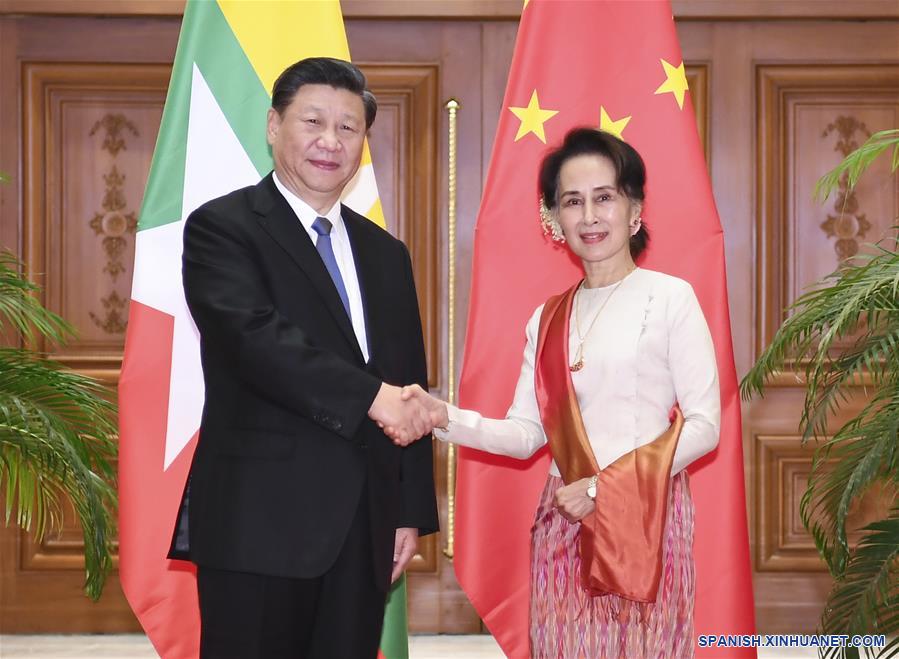 MYANMAR-NAYPYITAW-XI JINPING-AUNG SAN SUU KYI-CONVERSACIONES