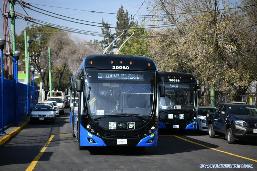 MEXICO-TRANSPORTE-CHINA-TROLEBUSES ELECTRICOS