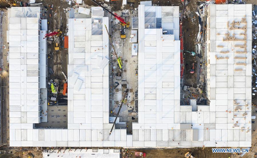 CHINA-WUHAN-HOSPITAL HUOSHENSHAN-CONSTRUCCION 