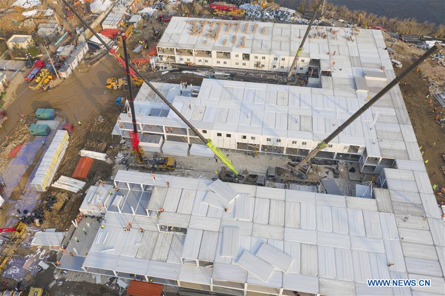 CHINA-WUHAN-HOSPITAL HUOSHENSHAN-CONSTRUCCION 