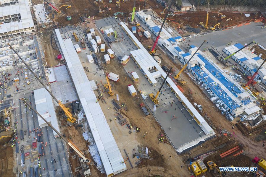 CHINA-WUHAN-HOSPITAL HUOSHENSHAN-CONSTRUCCION 