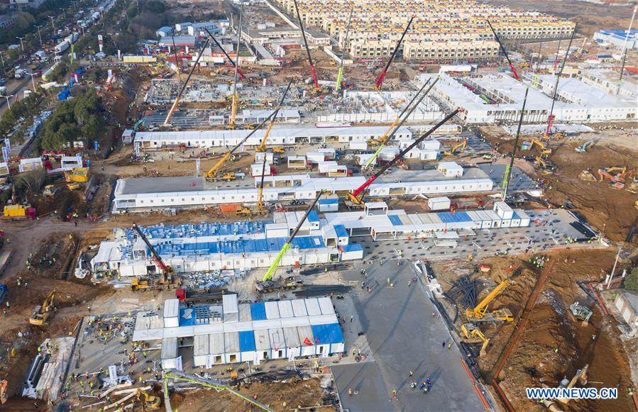 CHINA-WUHAN-HOSPITAL HUOSHENSHAN-CONSTRUCCION 
