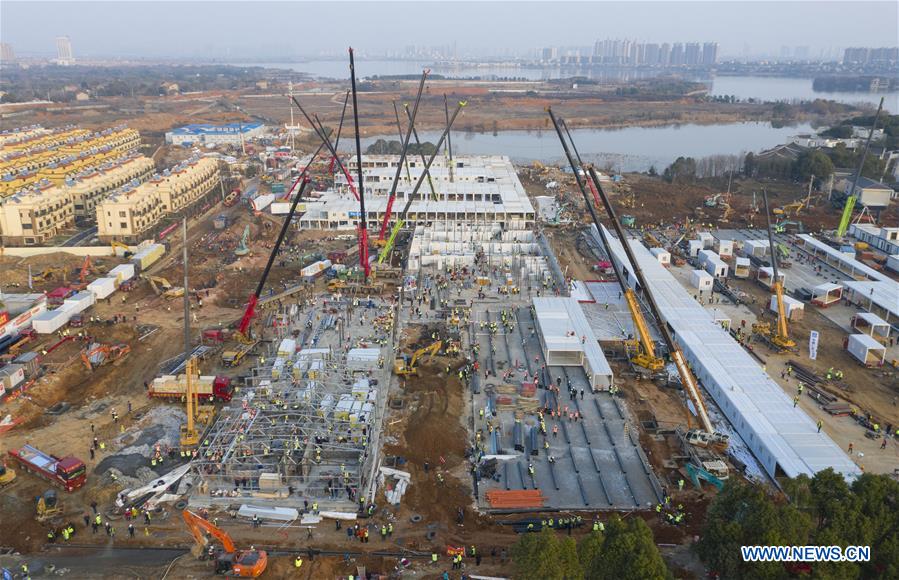 CHINA-WUHAN-HOSPITAL HUOSHENSHAN-CONSTRUCCION 