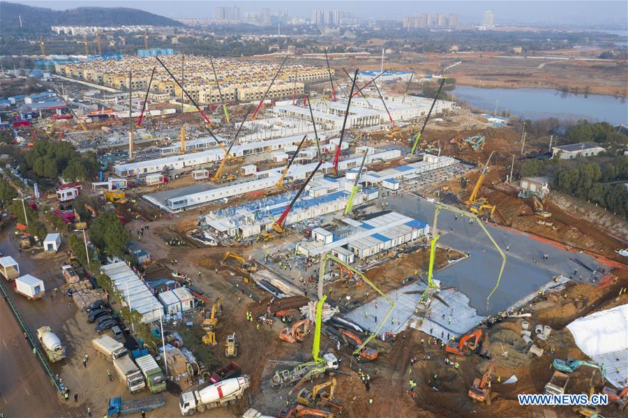 CHINA-WUHAN-HOSPITAL HUOSHENSHAN-CONSTRUCCION 