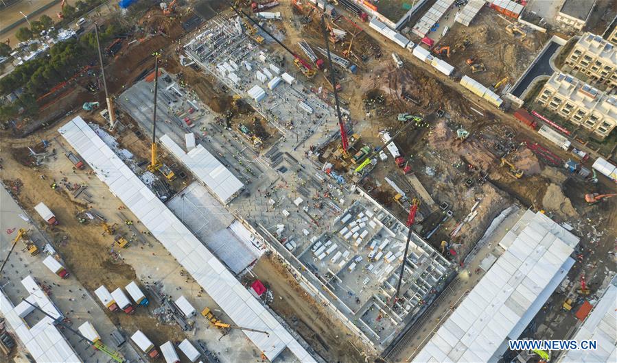 CHINA-WUHAN-HOSPITAL HUOSHENSHAN-CONSTRUCCION 